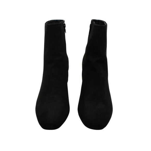 Sugar Womens Olive Microsuede Snake Print Ankle Boots - Picture 4 of 9